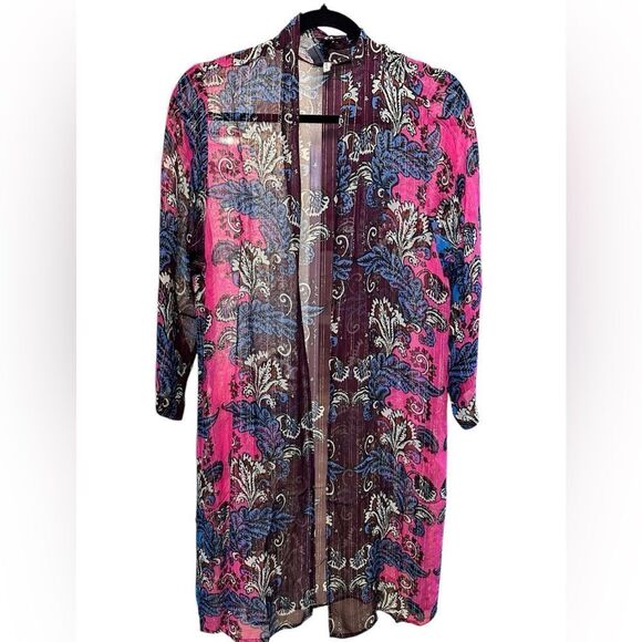 NWOT Bl^nk London Anthropologie Alexandra Floral Long Duster Kimono - One Size - Picture 5 of 7